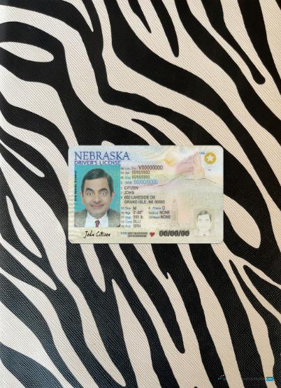 Download USA Nebraska new driving license photolook front Photoshop template